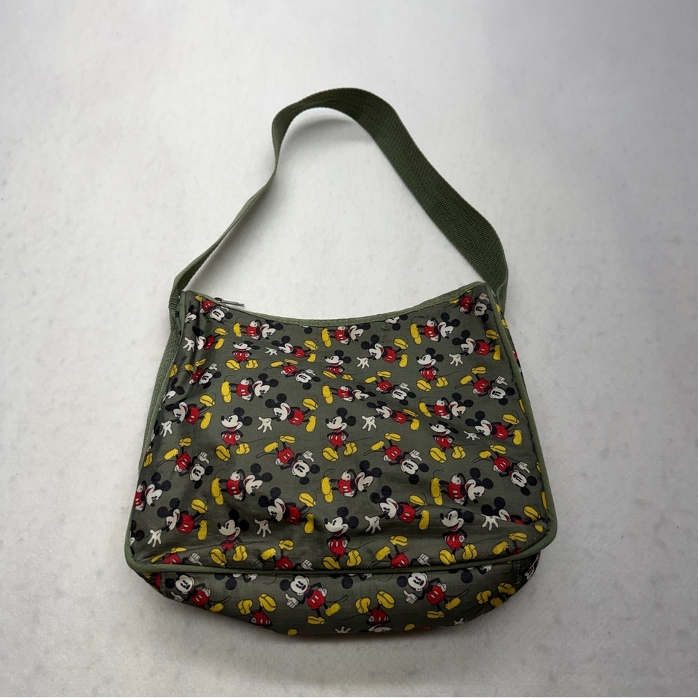Disney Mickey Mouse Army Green Purse Handbag Crossbody - Picture 1 of 11